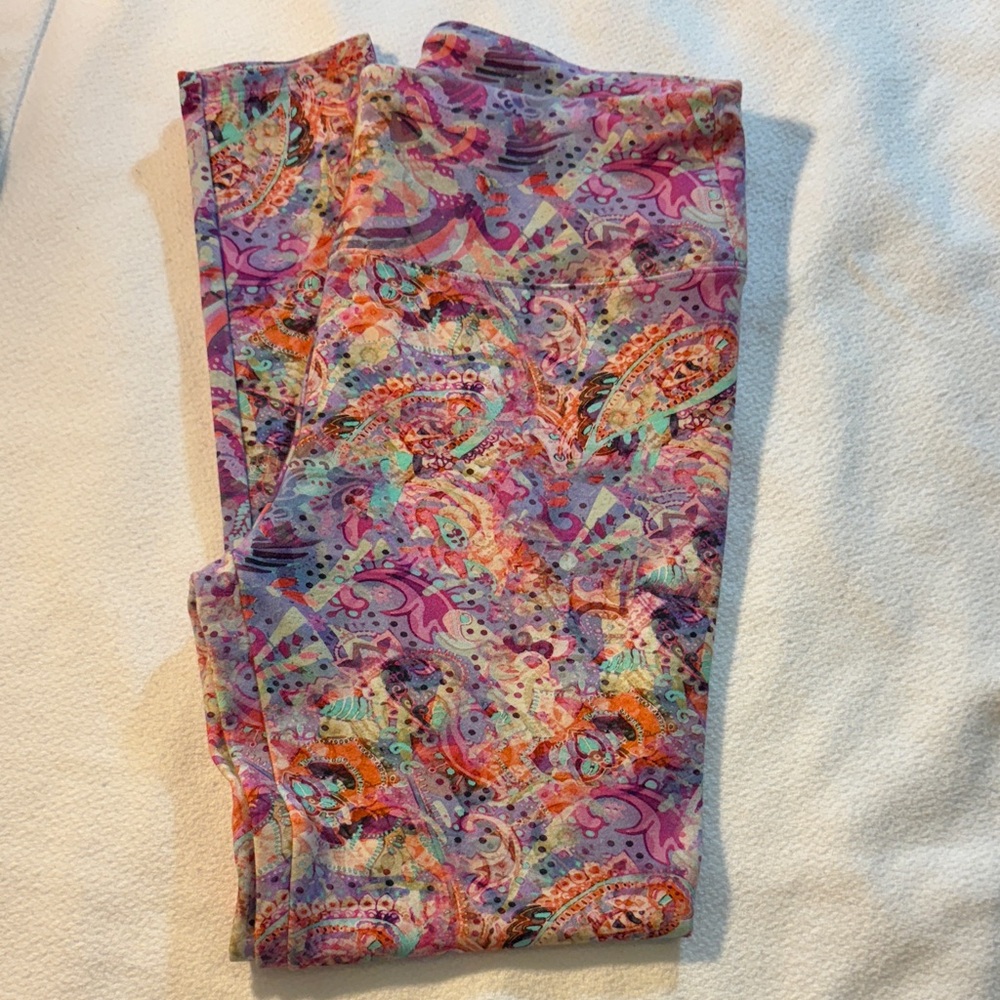 Soft Surroundings Multicolor Paisley Leggings